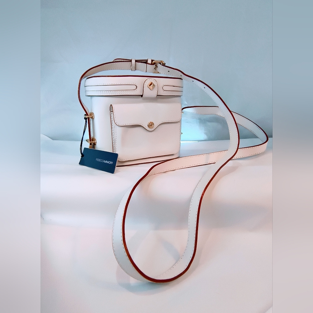 NWT REBECCA MINKOFF (New) Craig Leather Camera Case Crossbody Bag in White